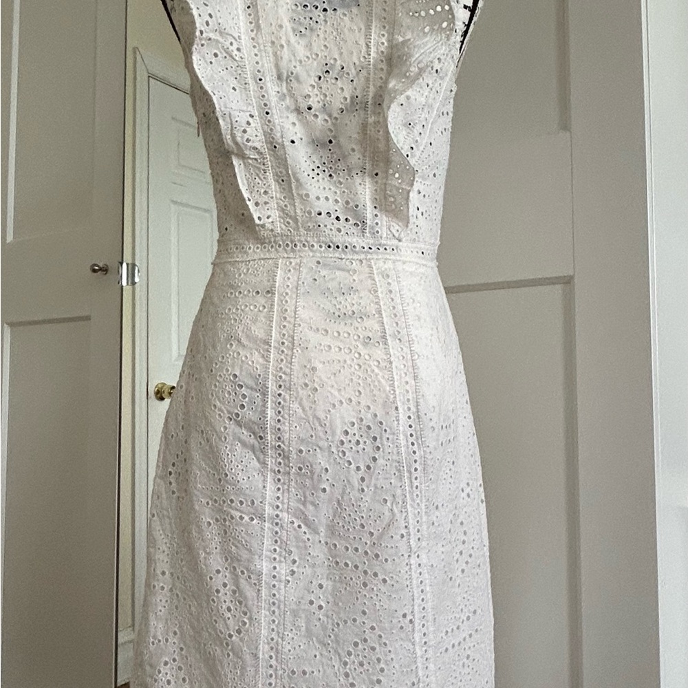 Burberry White Ruffled Dress - Picture 3 of 8